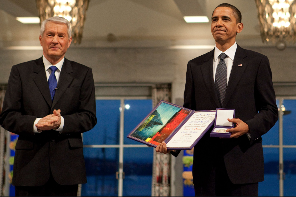 Барак Обама удостоен Нобелевской премии мира