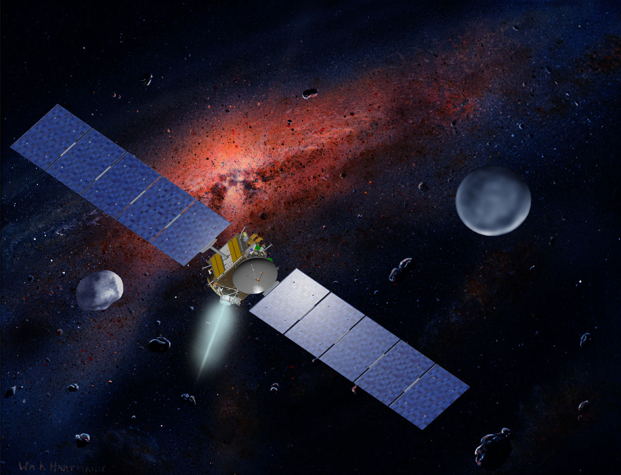 С космодрома Канаверал с помощью ракеты-носителя Дельта-2 запущена американская АМС Dawn, предназначенная для исследования астероидов Веста и Церера