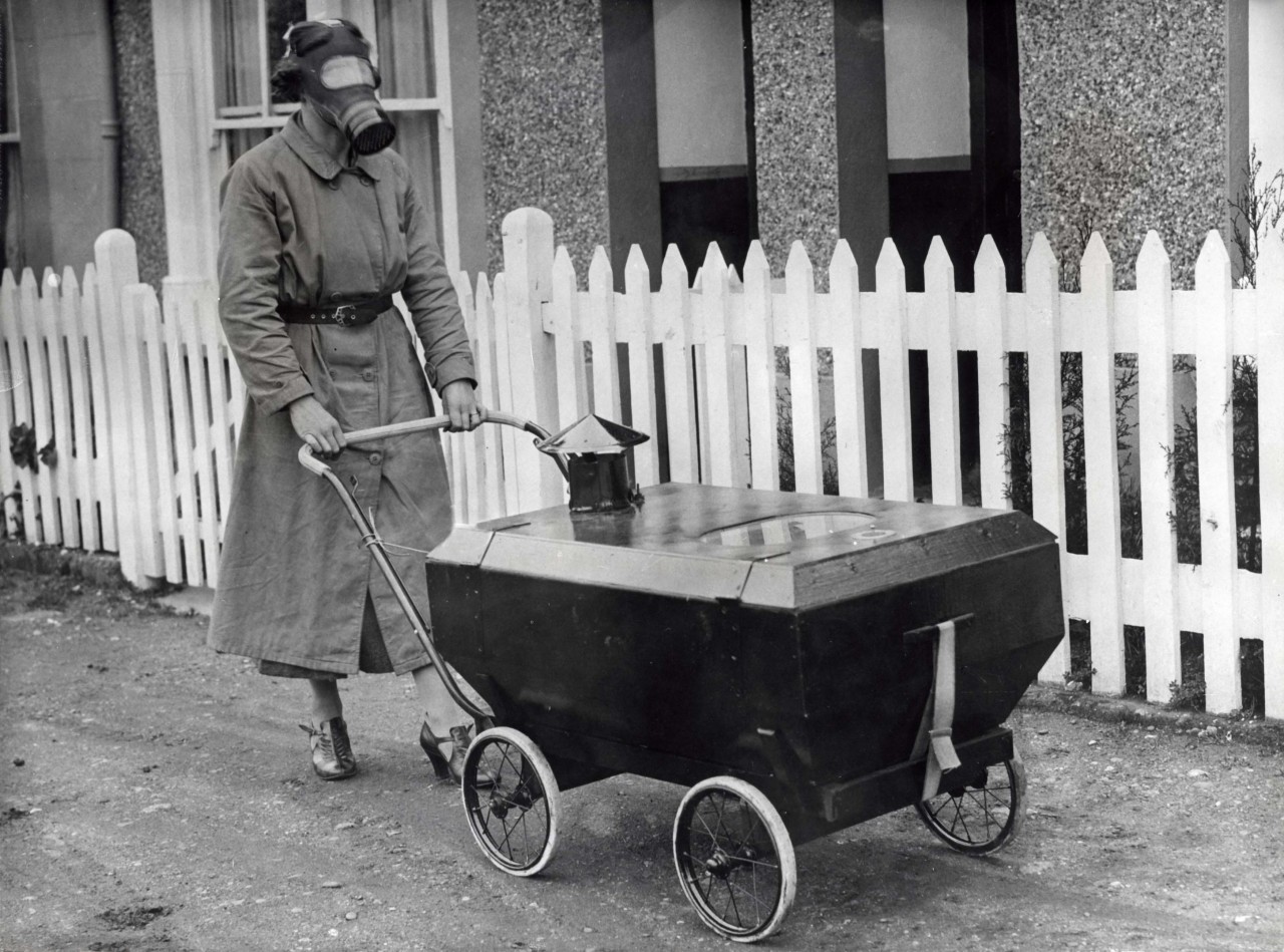 Тестирование защиты от газовых атак. Хекстейбл, Англия, 1938 год