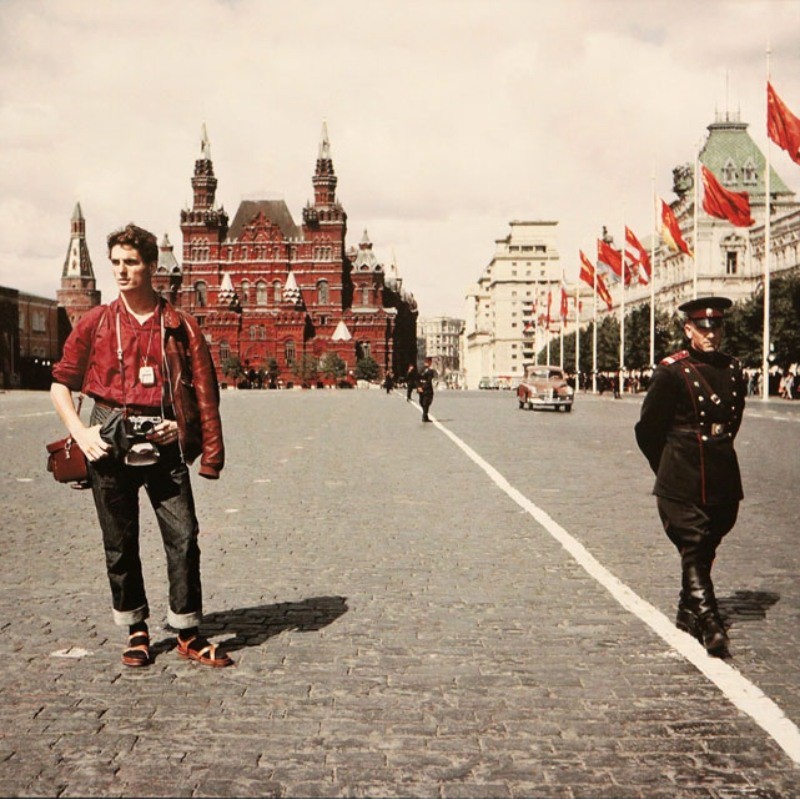 Швейцарский турист на Красной площади. 1957 год. Фестиваль молодежи и студентов